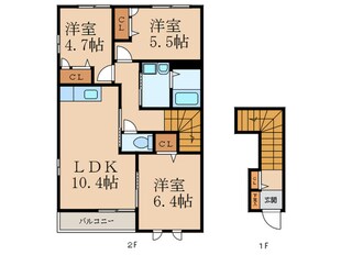 シトラスコート門司港Ａ棟の物件間取画像